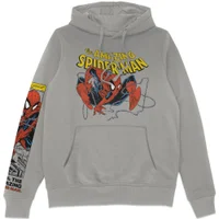 Marvel Comics x Zavvi Exclusive Spiderman Webslinger Premium Heavyweight Hoodie - Grey - undefined undefined