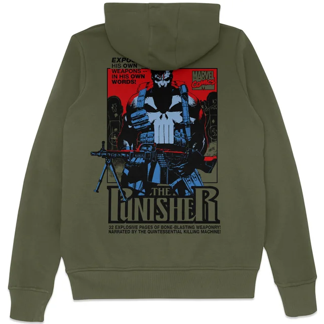 Marvel Comics x Zavvi Exclusive The Punisher Armory Premium Heavyweight Hoodie - Khaki