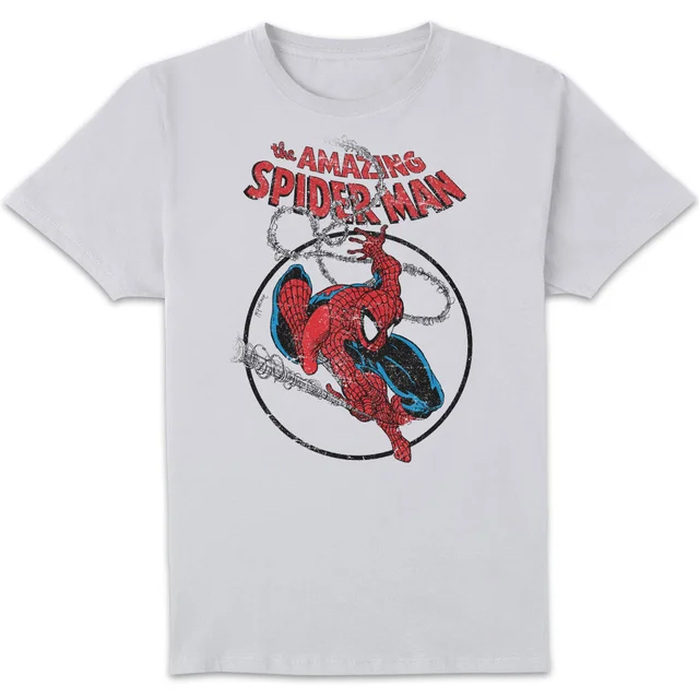 Marvel Comics x Zavvi Exclusive Spiderman Wallcrawler Premium T-shirt - White