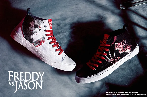 AKEDO X Freddy Vs. Jason Team Freddy Black Adult Signature High Top