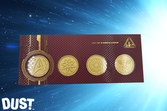 DUST! Star Trek Set von 24k vergoldeten Divisionsmedaillons