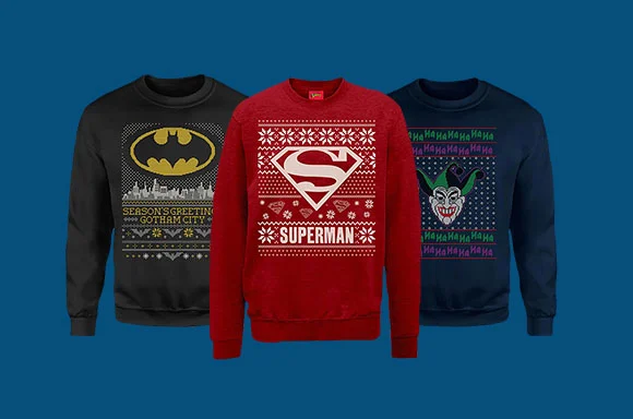 DC COMICS WEIHNACHTSPULLOVER