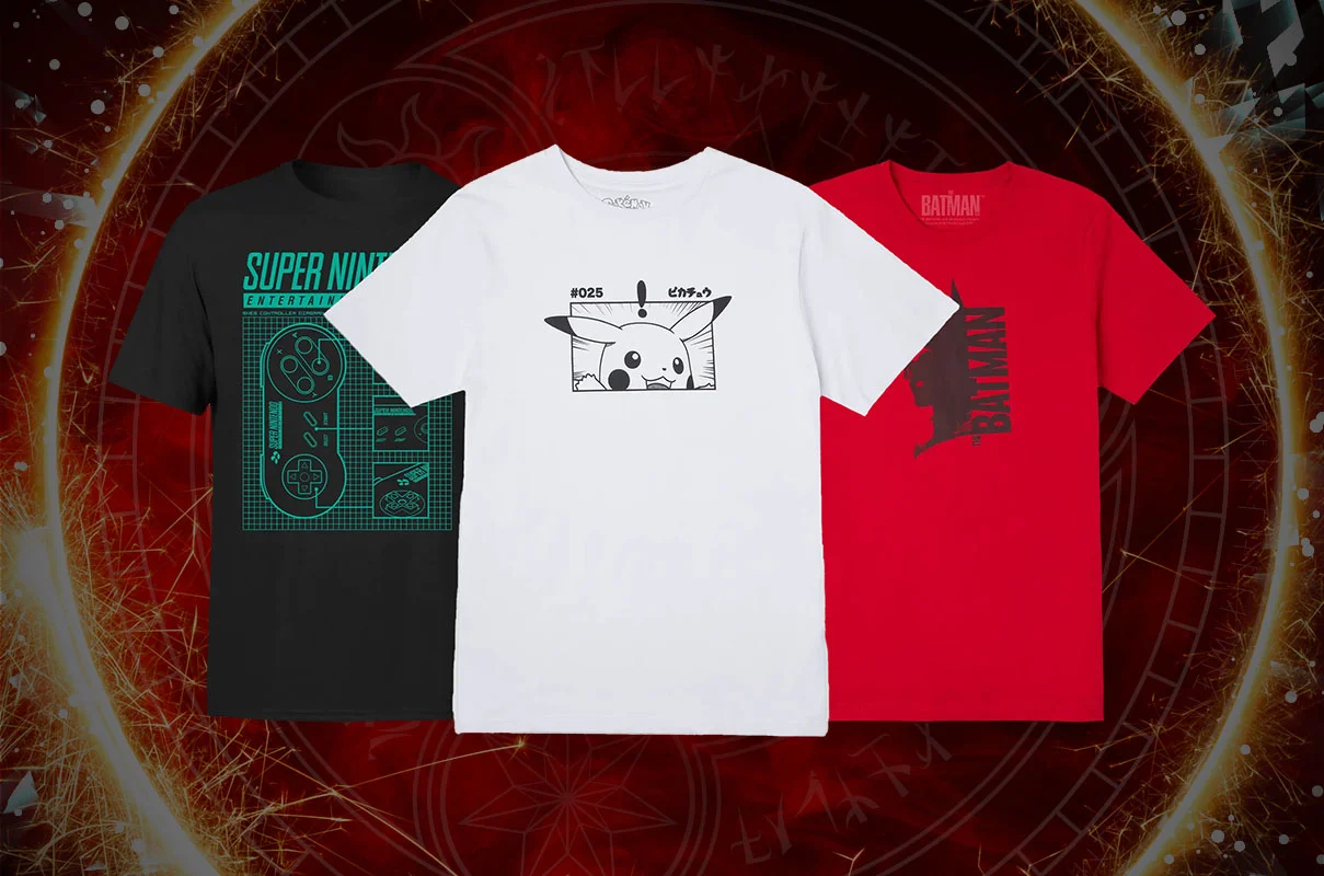 Pokemon, Nintendo und Batman T-Shirt