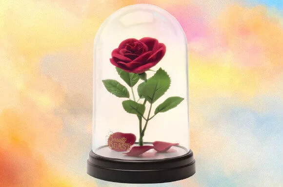 DIE SCHÖNE UND DAS BIEST VERWÜNSCHTE ROSENLAMPE