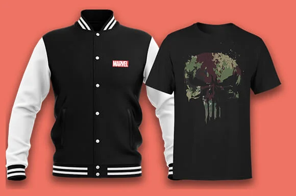 COLLEGE JACKE & T-SHIRT