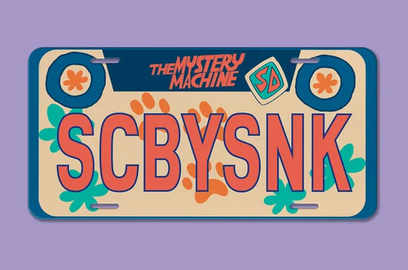 SCOOBY DOO KENNZEICHEN