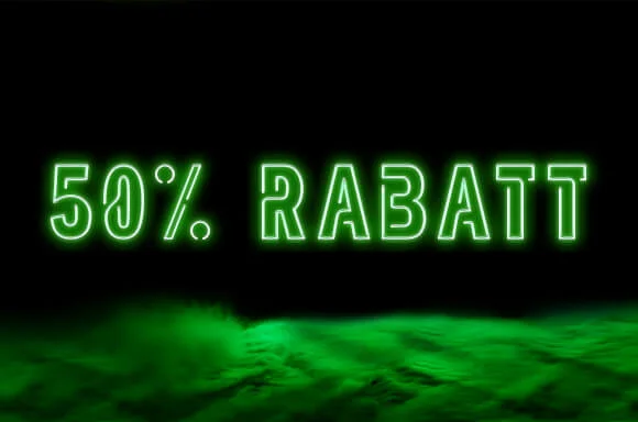 50% RABATT