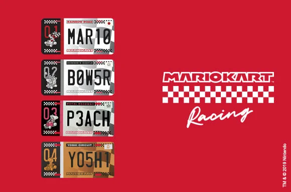 MARIO KART METALL NUMMERNSCHILDER